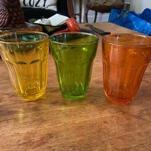3 Vintage Pasabahce Glass Tumblers